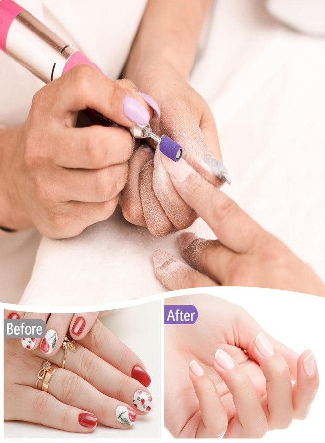 Rolybag Sanding Bands for Nail Drill 240 Grit Extreme Fine Nail Sanding Bands 200Pcs Purple Professional Sanding Bands and 2Pcs Nail Drill Bits for Manicures and Pedicure - Image 4